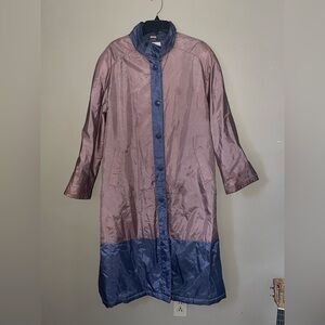 The Totes Coat VINTAGE two-tone windbreaker long line coat size 16